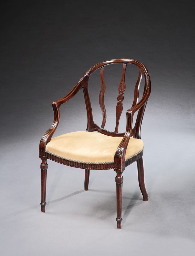 John Linnell - A mahogany open armchair | MasterArt